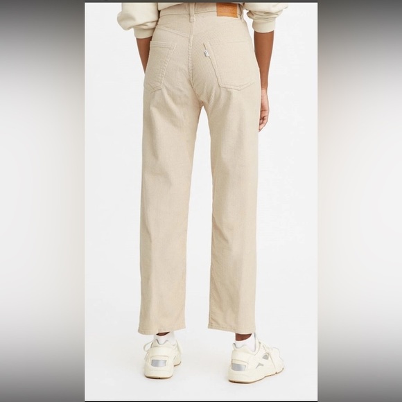 Levi’s Ribcage Straight Crop Pants Jeans Courderoy Women's Bottoms Size 26 - Picture 2 of 9